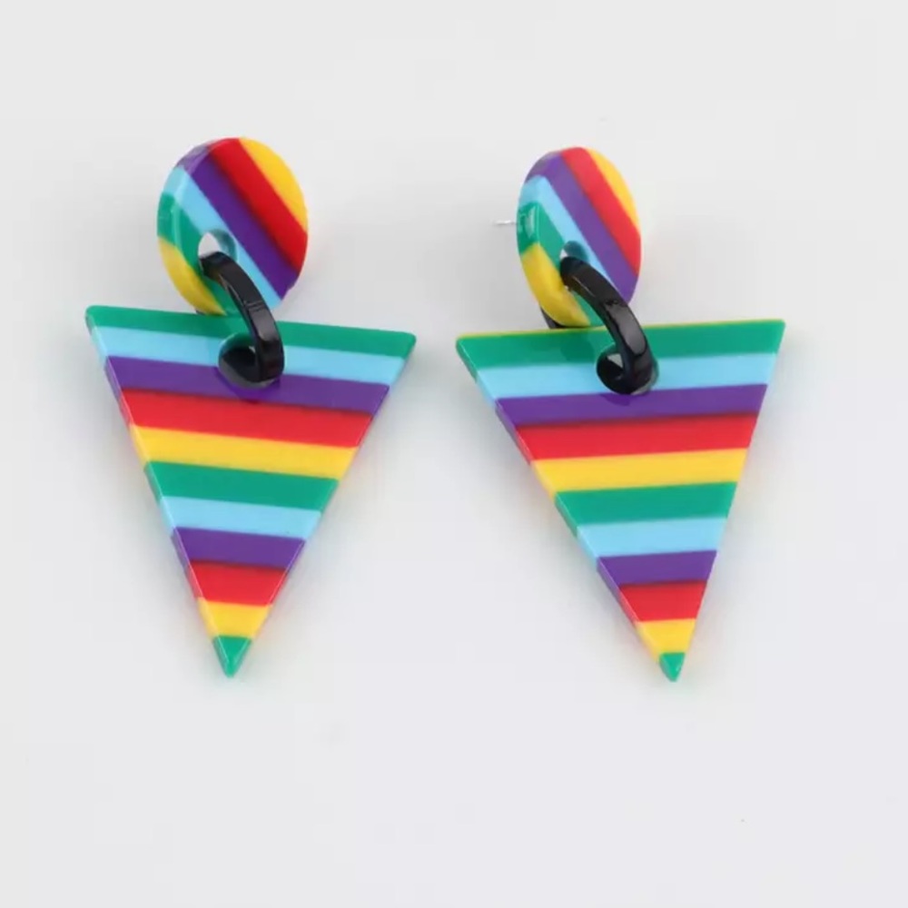 Big Bold Triangle Drop Earrings